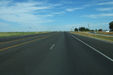 Empty four-lane highway near Twin Falls, ID