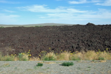 Crossing a band of lava on US93