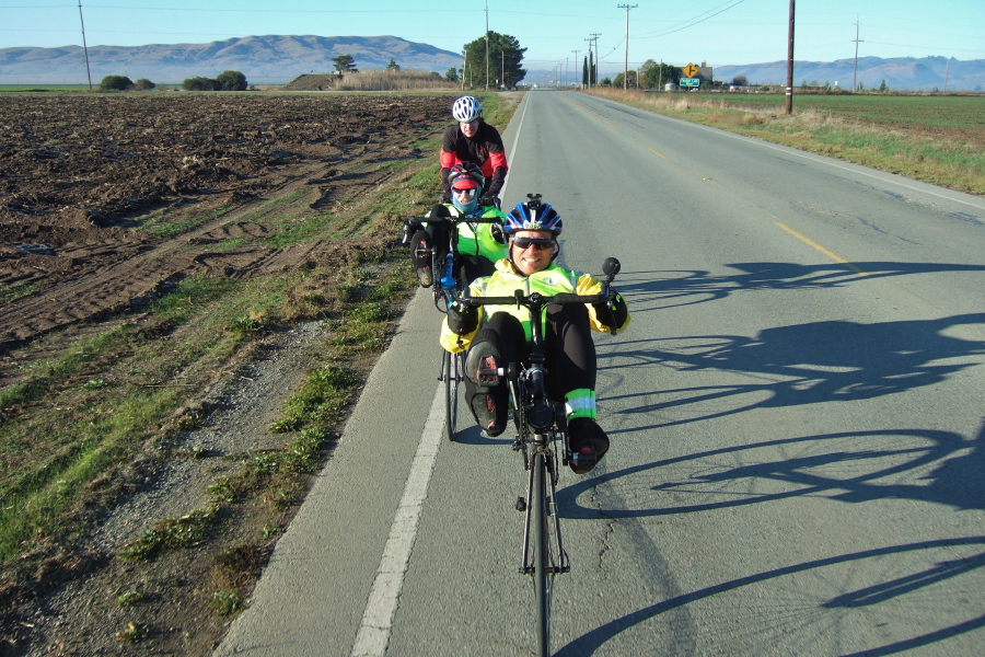 Tim Woudenberg leads the group now on Shore Road.