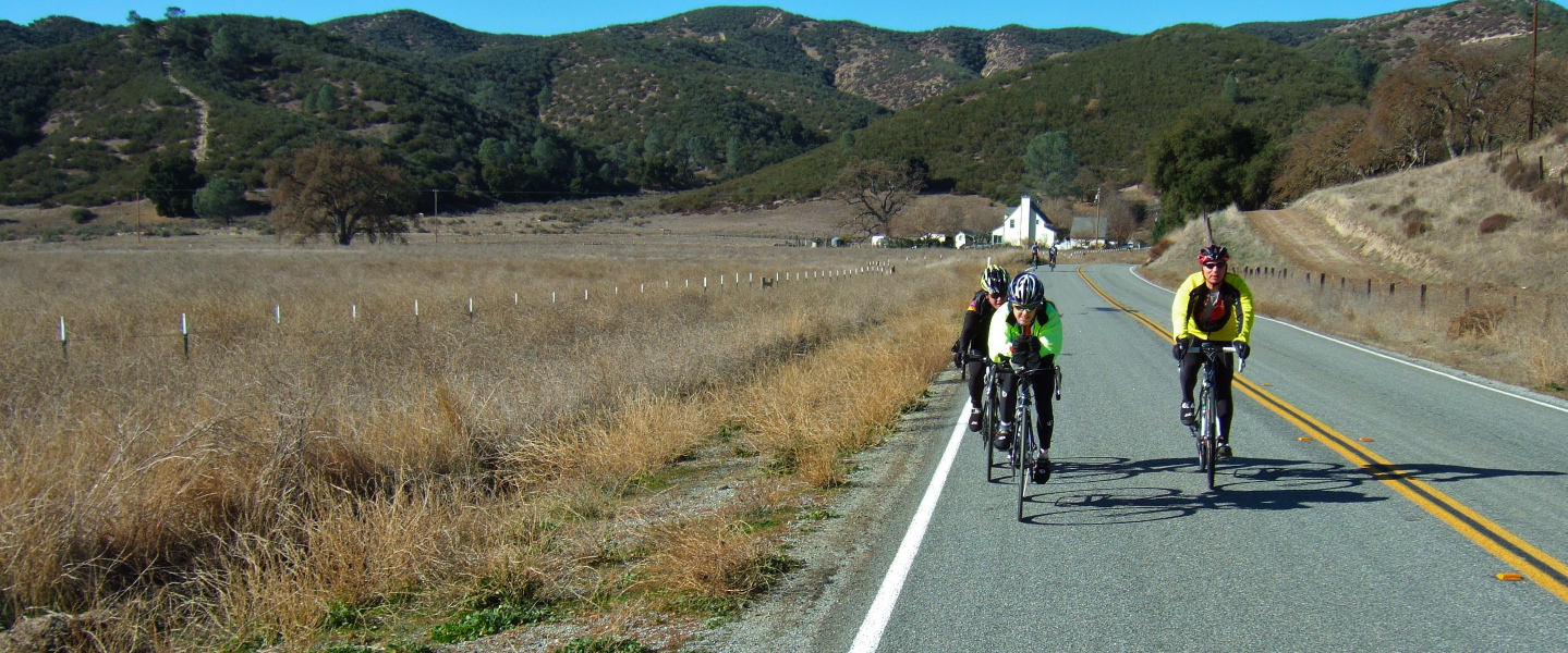 Passing across the outlet of Bear Valley near Pinnacles Junction.