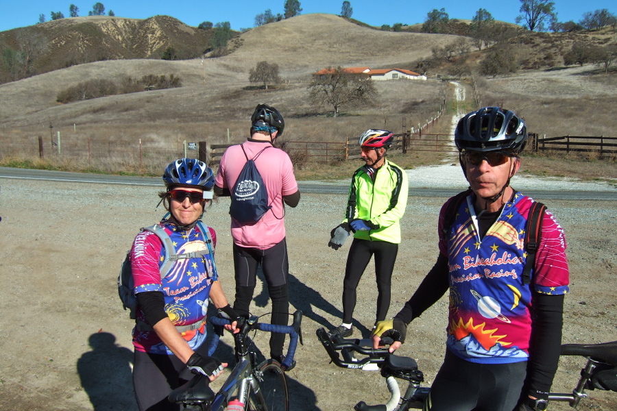 Lisa Antonino and Ken Straub (in uniform) at the Winter Solstice lunch stop