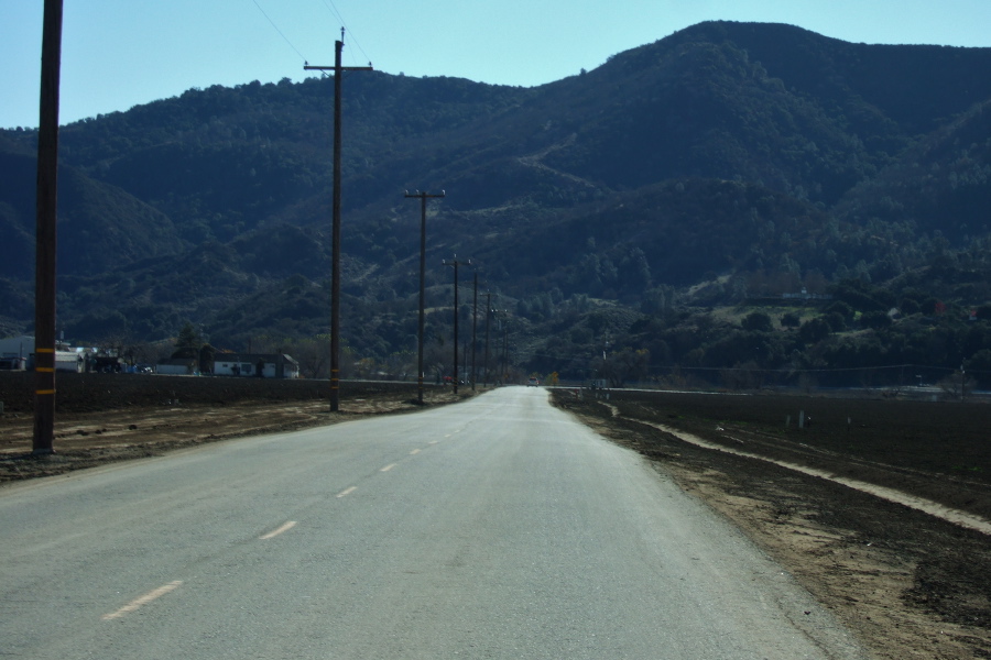 The southern end of Cienega Road