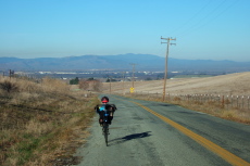 Jim Kern climbs the short hill on Santa Ana Valley Road.