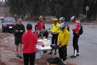 Craig supervises the activity at the Gilroy morning rest stop. (210ft)