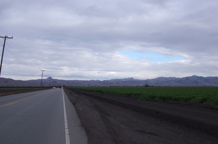 Riding eastbound on Shore Rd. between CA25 and Frazier Lake Rd.