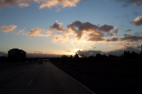Sunrise while driving south on US-101