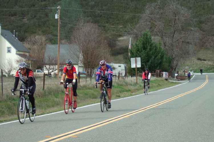 Cyclists ride across Bear Valley. (2)