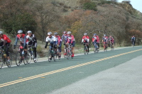 Passing a big group near Willow Creek Rd.