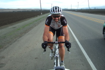 Joe tucks in to find my sweet spot (draft) as we push into the headwind northbound on CA25.