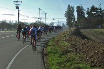 I slipped back behind the group as we rounded a curve on Fairview Road.