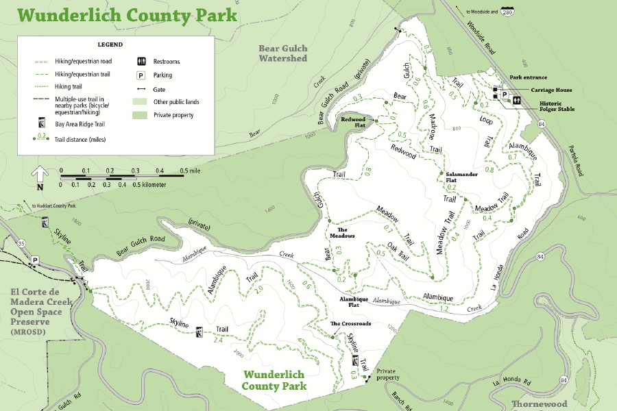 Wunderlich Park Map