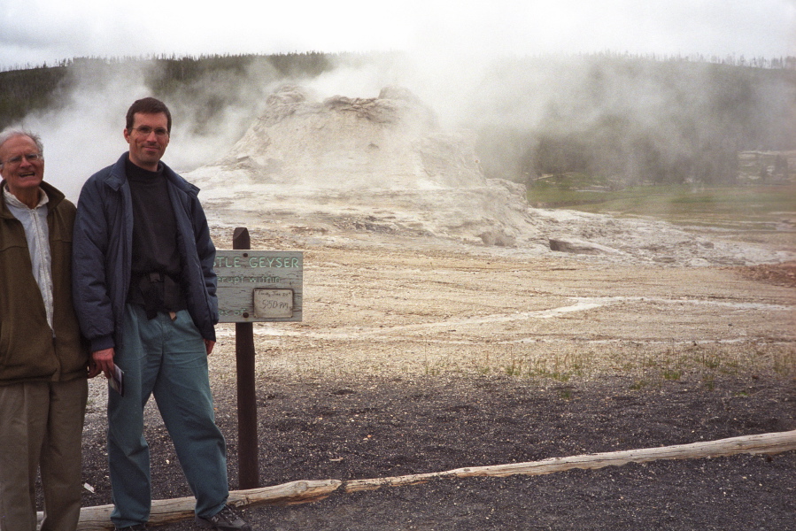 David and Bill in front of Castle Geyser