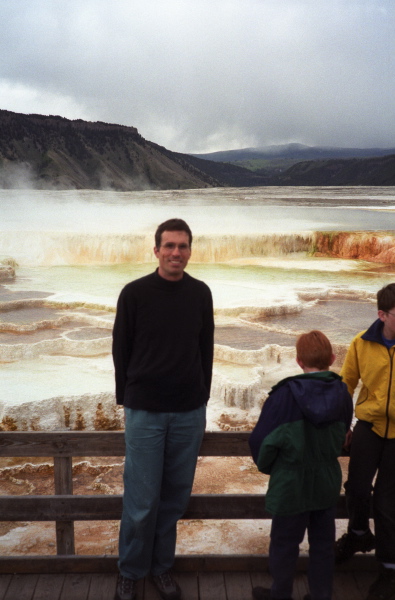 Bill at Mammoth Hot Springs