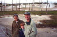 David, Danny, and Dan at Norris Geyser Basin