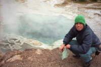 Bill in front of another hot spring