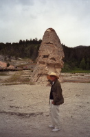 Rock phallus at Mammoth Hot Springs