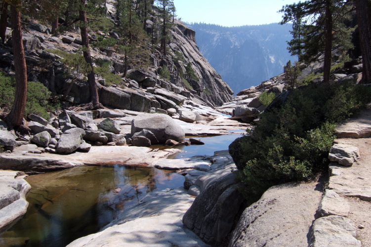 Pools above the upper falls during the dry season.