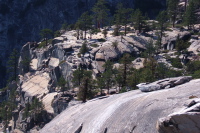 Trail to Yosemite Falls Overlook from Yosemite Point.