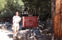 Bill at the start of the Yosemite Falls Trail.