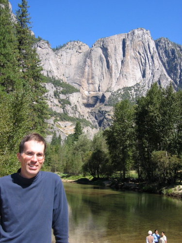 Bill on Swinging Bridge over the Merced River.