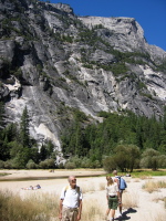 David at (dry) Mirror Lake.