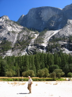 David in front of Half Dome (8838ft).