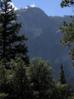 Glacier Point (7214ft) from Mirror Lake.