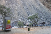 Rockslide covering CA140.