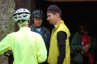 Zach talks with his guests before the ride.