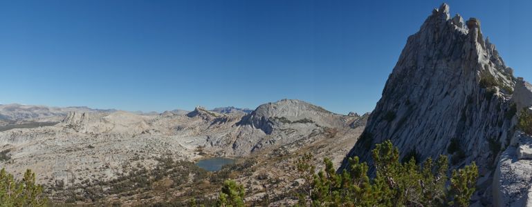 Cathedral Peak Panorama southeast - 9/2013