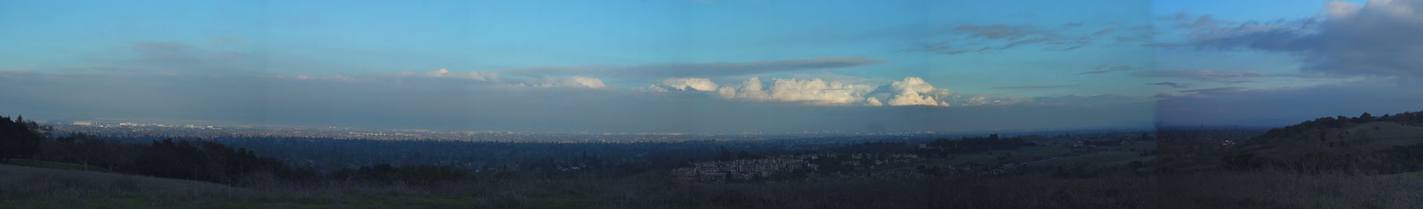 Clouds over Mount Hamilton from Mora Hill - 1/2013