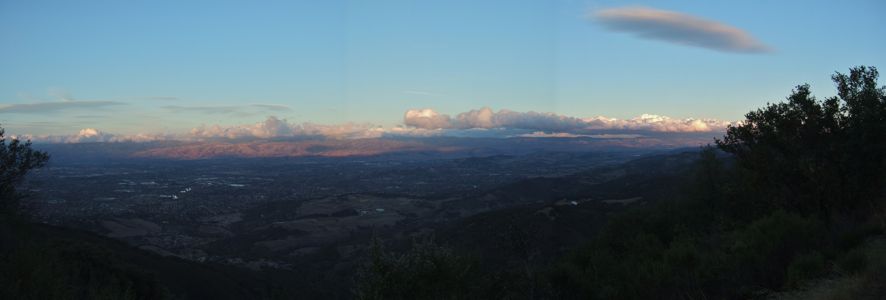 Sunset over San Jose from Kennedy Trail - 11/2012