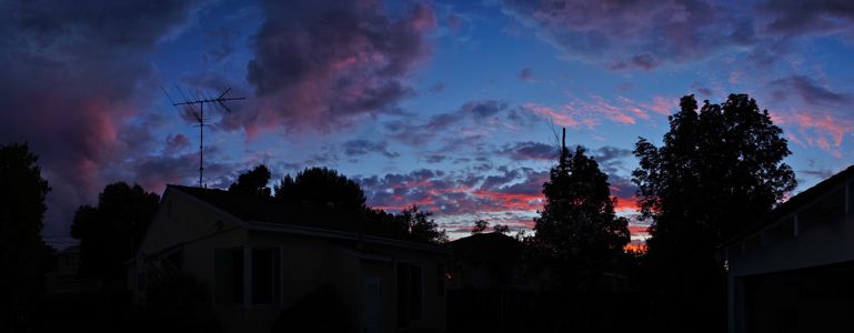Sunset over backyard - 9/2013
