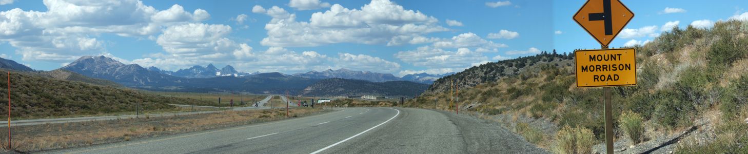 US395 First View of Mammoth Mountain - 9/2011