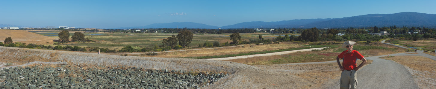 View south from top of old landfill at Byxbee Park - 7/2015