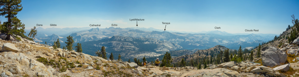 View southeast from Tuolumne Peak - 9/2015